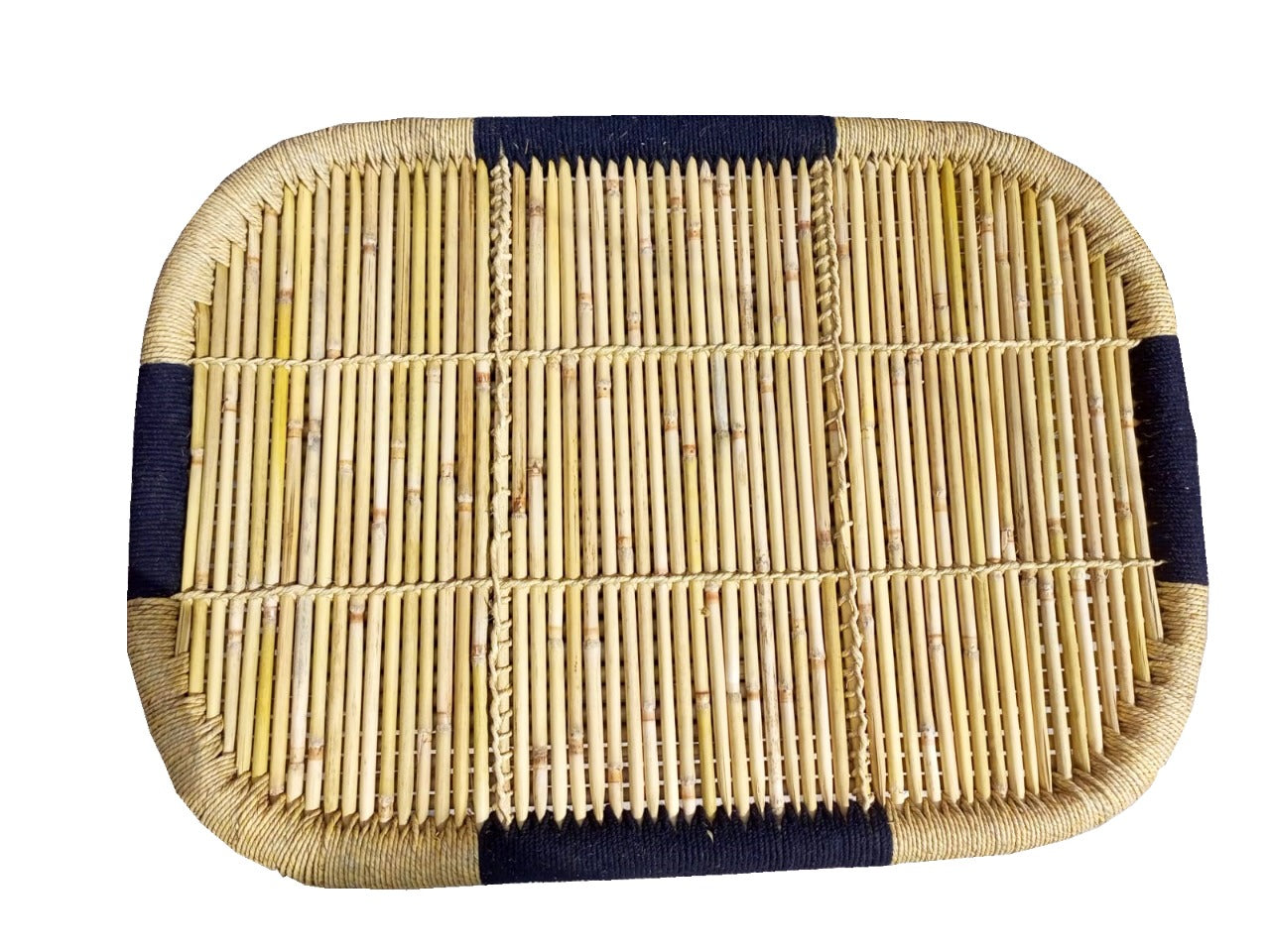 Handmakers | Natural Handmade Bamboo ( Sarkanda ) Black and Beige Tea Table