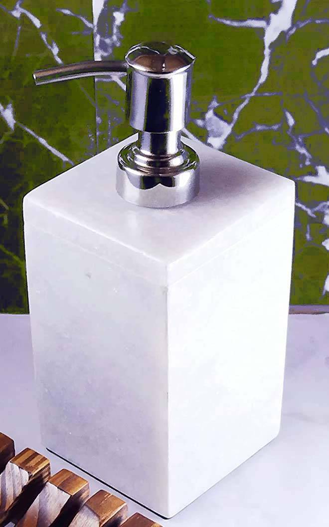 Handwash Marvel Stone Bottle Dispenser Luxury with White