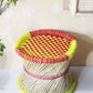 Yellow & Red Bamboo Stool