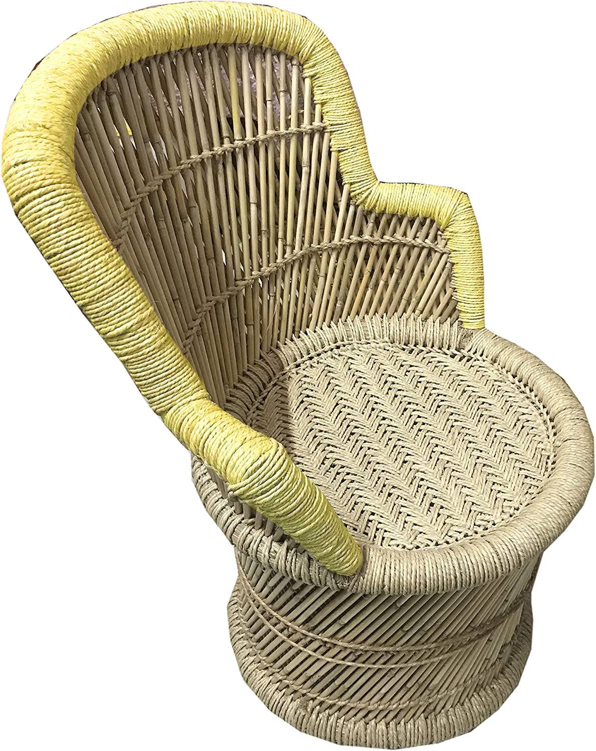 Kids Chair With Yellow Weaving