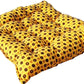 Handmakers Cotton Square Chair Pad Seat Cushion (18 inch X 18 Inch, Yellow)