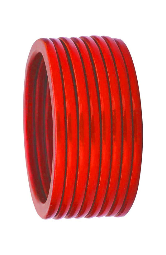 Lac Bangles with Red Color Set of(4+4)