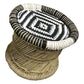 Handmakes Black & White Comfortable Relaxing Bamboo Mudda Stool