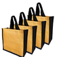 Black jute tote bag for shopping