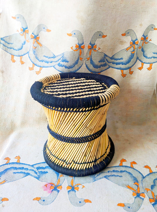 Black Cotton Mudda Stool