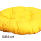 Handmakers Yellow Color Pure Cotto Round Cushion 18X18 inch (Pack of 4 )