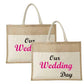 Natural Jute Cloth Handbag With Weeding (Set of 2)