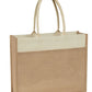 Natural Handmade Pure Jute Handbag With White and Beige (Set of 2)
