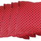 Handmakers Cotton Square Chair Pad Seat Cushion (18 inch X 18 Inch, Red)