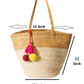 Handmakers  Pure jute rug Handbags for women with Curve shape