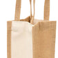 Handmakers Jute Water Bottle  Bag with  White and Beige  color  Pack of 2