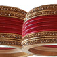 Lac Bangles with Red And Golden color
