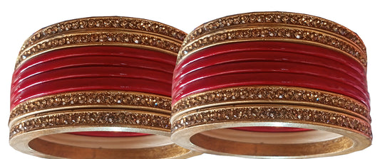 Lac Bangles with Red And Golden color