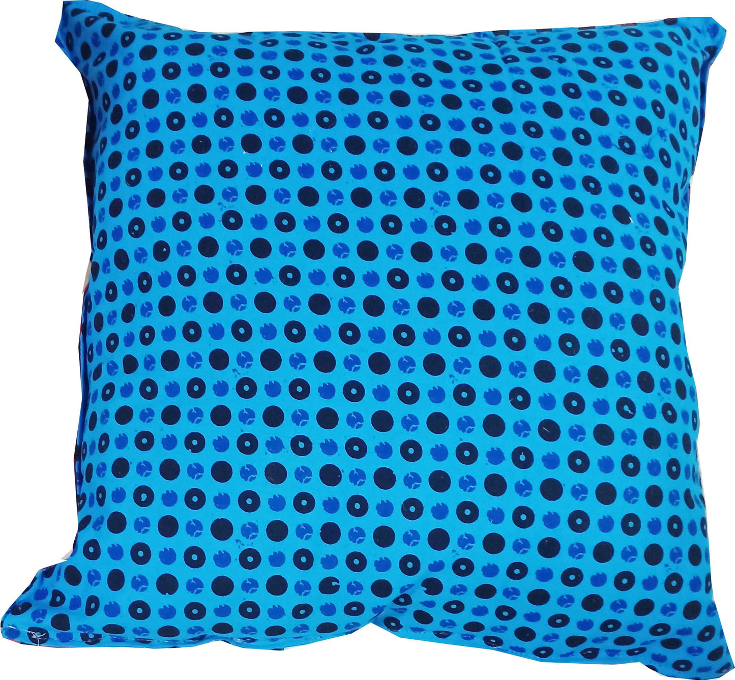 Handmakers Cotton Square Chair Pad Seat Cushion (18 inch X 18 Inch, Blue)