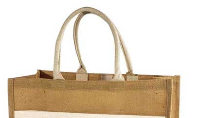 Natural Jute Cloth Handbag With Organic (Set of 2)