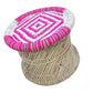 Handmakers handmade relaxing mudda stool with pink color