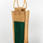 Green jute bottle bags