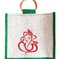 Elegant Jute Wedding Favor Bags with Green Color Personalized Jute Bags for a Memorable Wedding Celebration