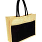 Handmakers Natural Jute Bag with black for Corporate Gifts, Return gift,