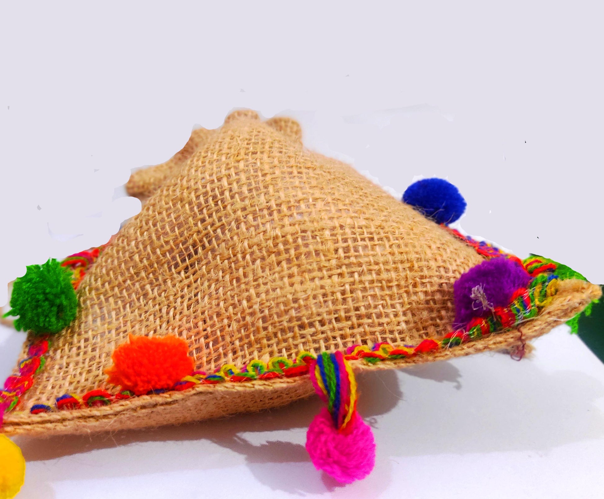 colorful jute potli design