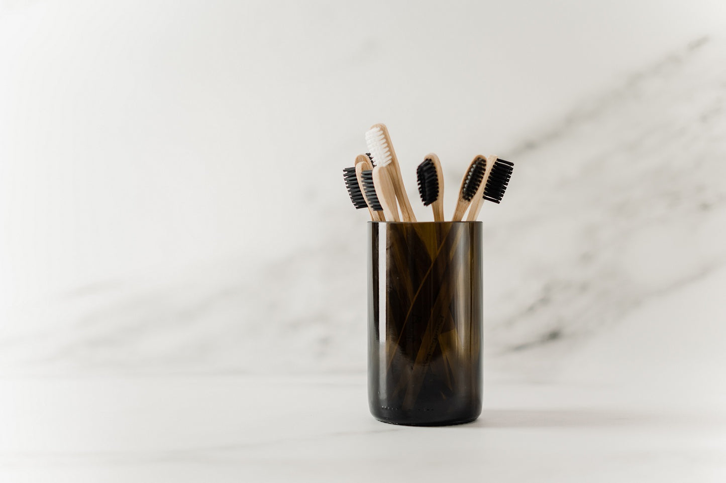 Handmakers Bamboo toothbrush Set of 4 with Jute Pouch