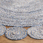 Handcrafted jute rug with a unique braided design