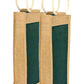 Handmaker  Jute Water Bottle Bag for  1LTR  with  Green Color  (Pack of 2)