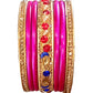 Enthic Traditional Rajasthani Bradal And Partywear Lac Bangles For Women in Yellow Color set of (7+7)