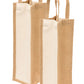 Handmakers Jute Water Bottle  Bag with  White and Beige  color  Pack of 2