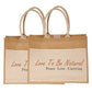 Natural Jute Cloth Handbag With Love (Set of 2)