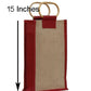 Handmakers Red and Beige  jute water bottle bag  Pack of 2