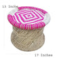 Handmakers handmade relaxing mudda stool with pink color