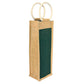 Handmaker  Jute Water Bottle Bag for  1LTR  with  Green Color  (Pack of 2)