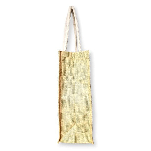 side white jute bag