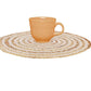 White & Beige Tables Mat (Set of 4)