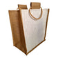 Handmakers Natural Jute 6  Wine Bottle Bags set of 2