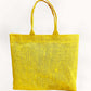 DESHKARI Handmakers Natural Jute Women's Fashion Gift Bag Blue Yellow